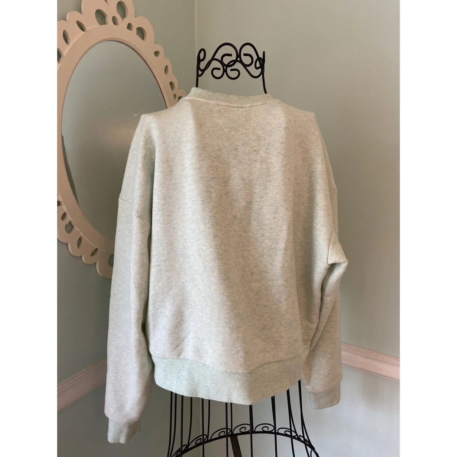 Under Armour L/s Heathered Mint Green‎ Crew Neck Loose Sweatshirt Med Crop - Image 6