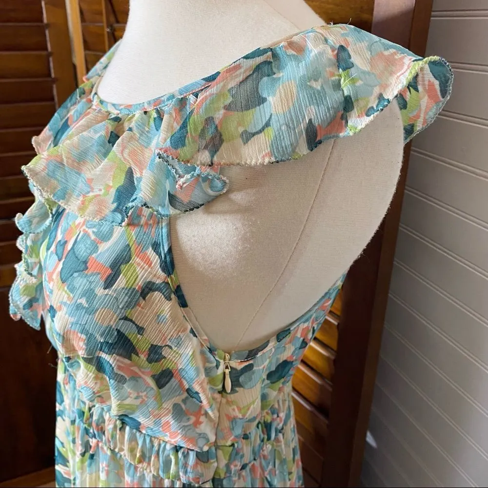 Chelsea & Violet The Getaway Floral Multicolor Ruffle Maxi Dress - Image 3