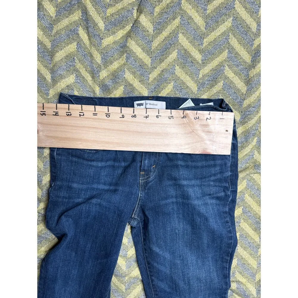 Levi's 515 Bootcut Jeans Size 27x28.5 Mid Rise Dark Wash Flap Pocket Stretch - Image 7