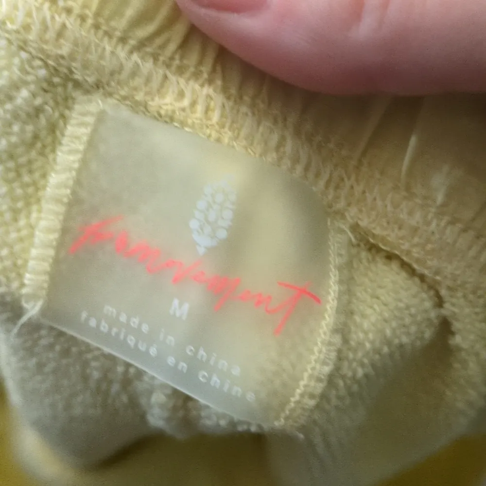 Free people starfruit yellow terry cloth shorts size medium - Image 5