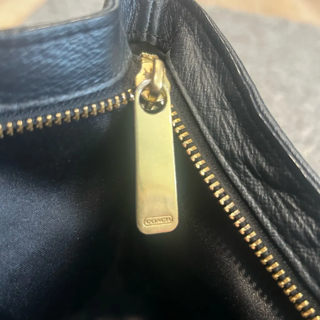 Coach Campbell Black Leather Satchel Bag G1320- F24845 - Image 7