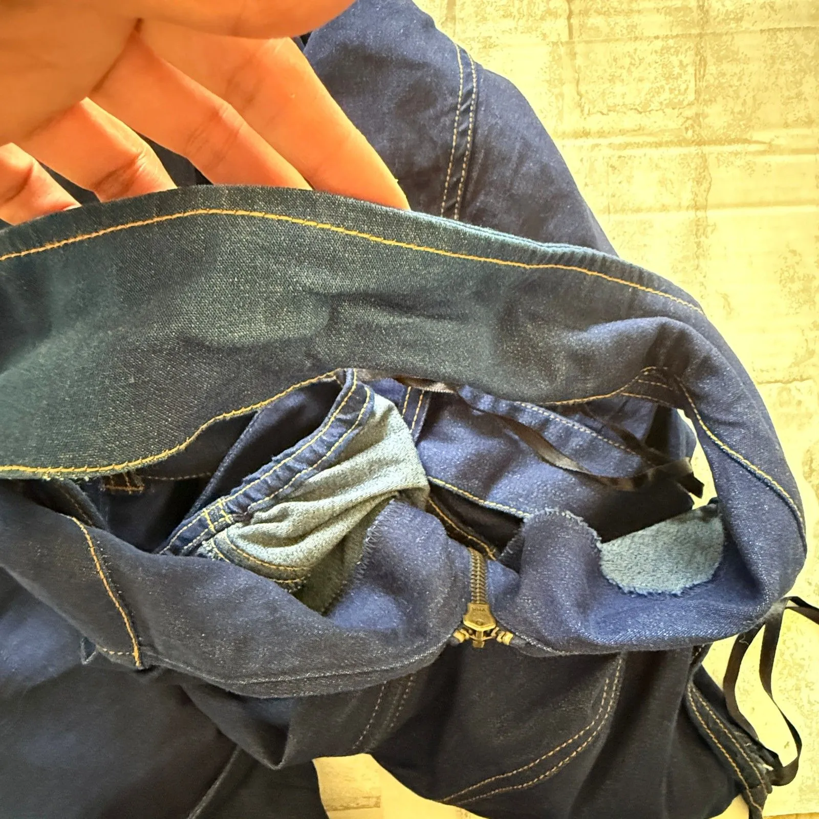 No Boundaries VTG  Y2K Blue Collared Belted Sleeveless Flared Jumpsuit Chic Sz 13 - Image 10