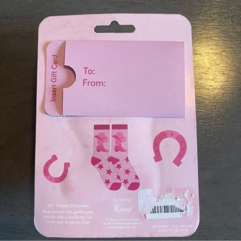 NEW Cowgirl Boots & Hats Crew Socks - Image 2