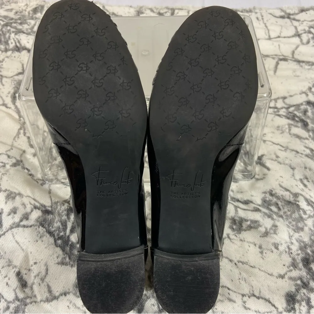 The Artists Collection Black Patent Leather Block Heels Size 7N - Image 11