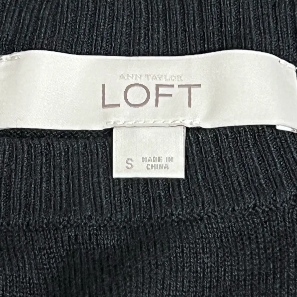 Ann Taylor Loft Black Butterfly Sleeve Sweater - Size Small - EUC - Image 5