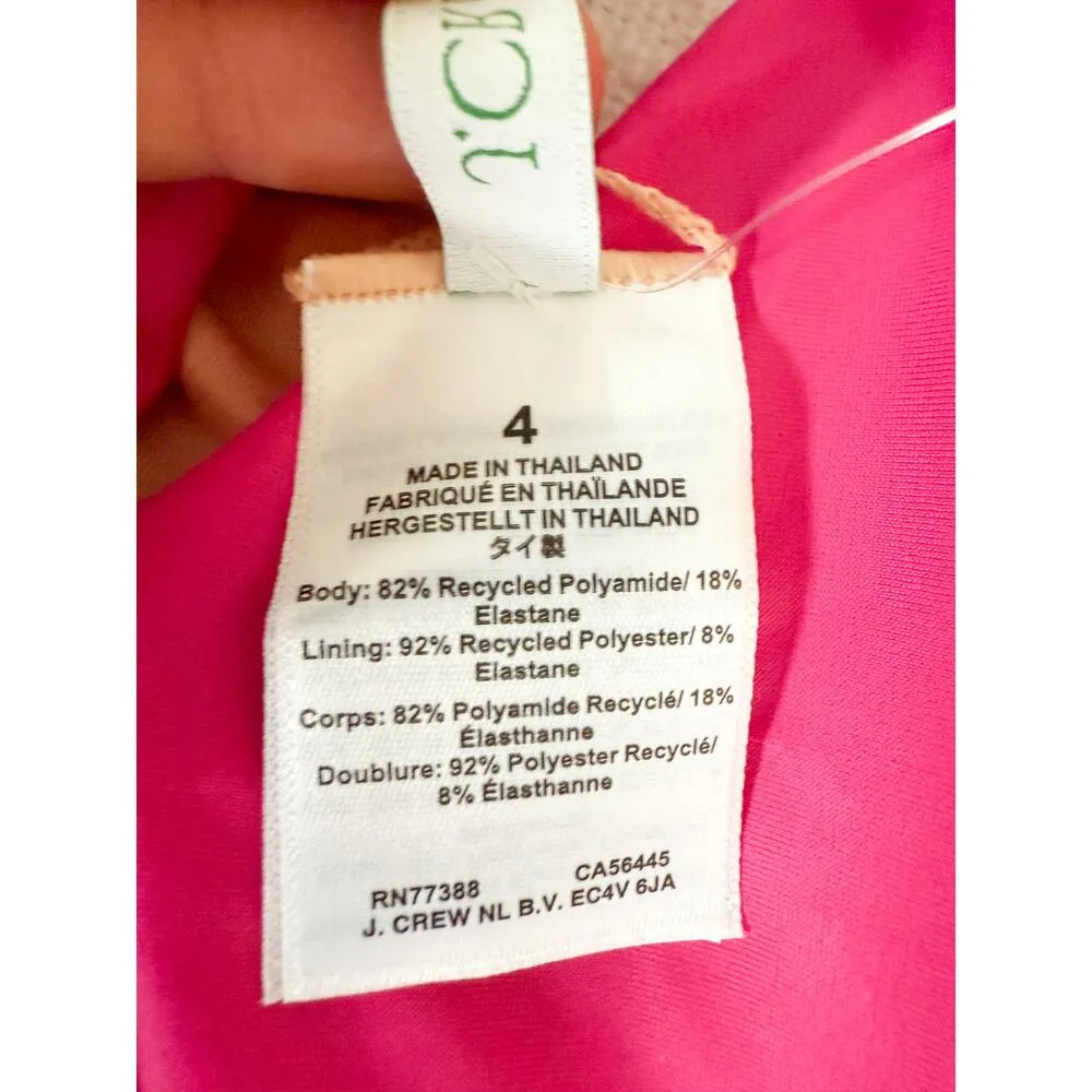 J. Crew | NWT | Ruched ruffle one-piece swimsuit in Radiant Fuchsia | Sz 4 - Image 7