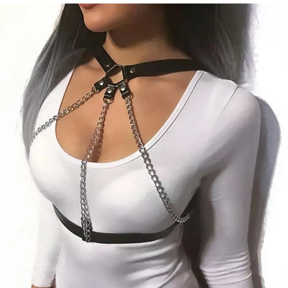 Black Harness Chunky Chain New - Image 4