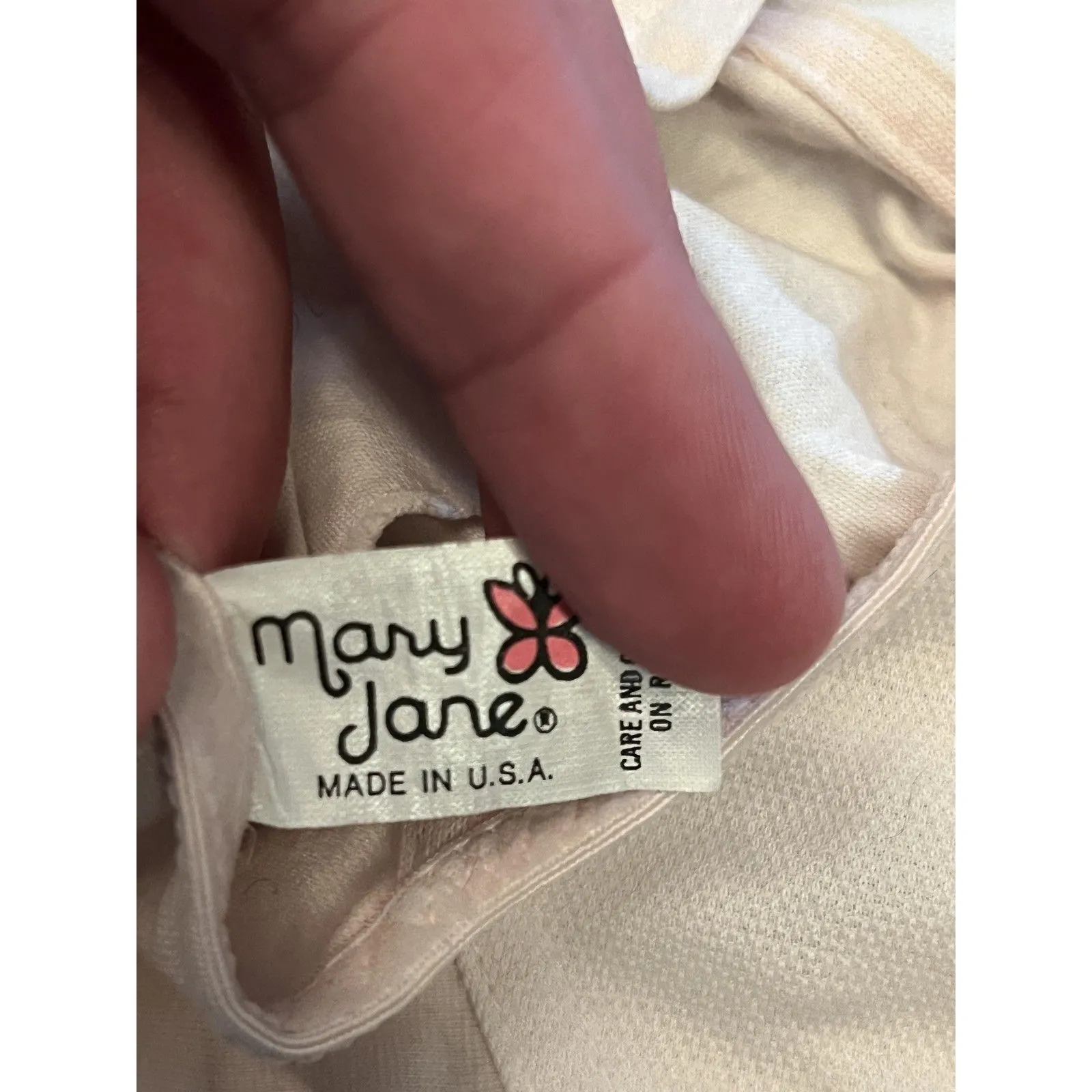 Vintage Mary Jane Bra Womens 34D Ivory Front Closure Wirefree Made USA 80s Size undefined - Image 7