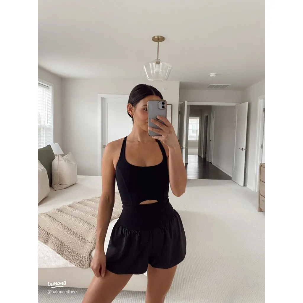 FREE PEOPLE Movement Righteous Runsie in Black Size Small - Image 11