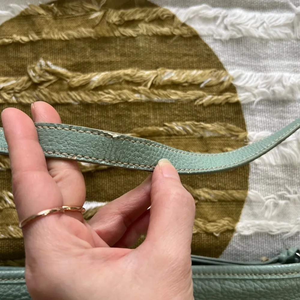 The SAK Light Green Mint Leather Crossbody Shoulder Bag Classic Contemprorary - Image 8