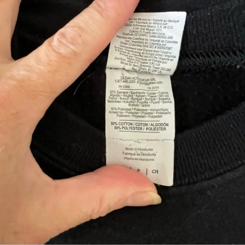 Womens Nekomancer Cat Sweatshirt Kitten Black Gildan Anime Whimsigoth Small - Image 5