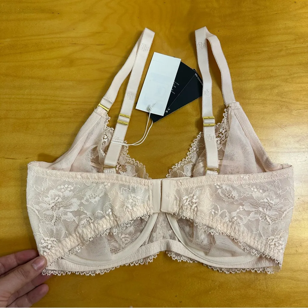 NWT Lauren Ralph Lauren Matching Lace Bra and Panty Set 34DDD Medium - Image 12