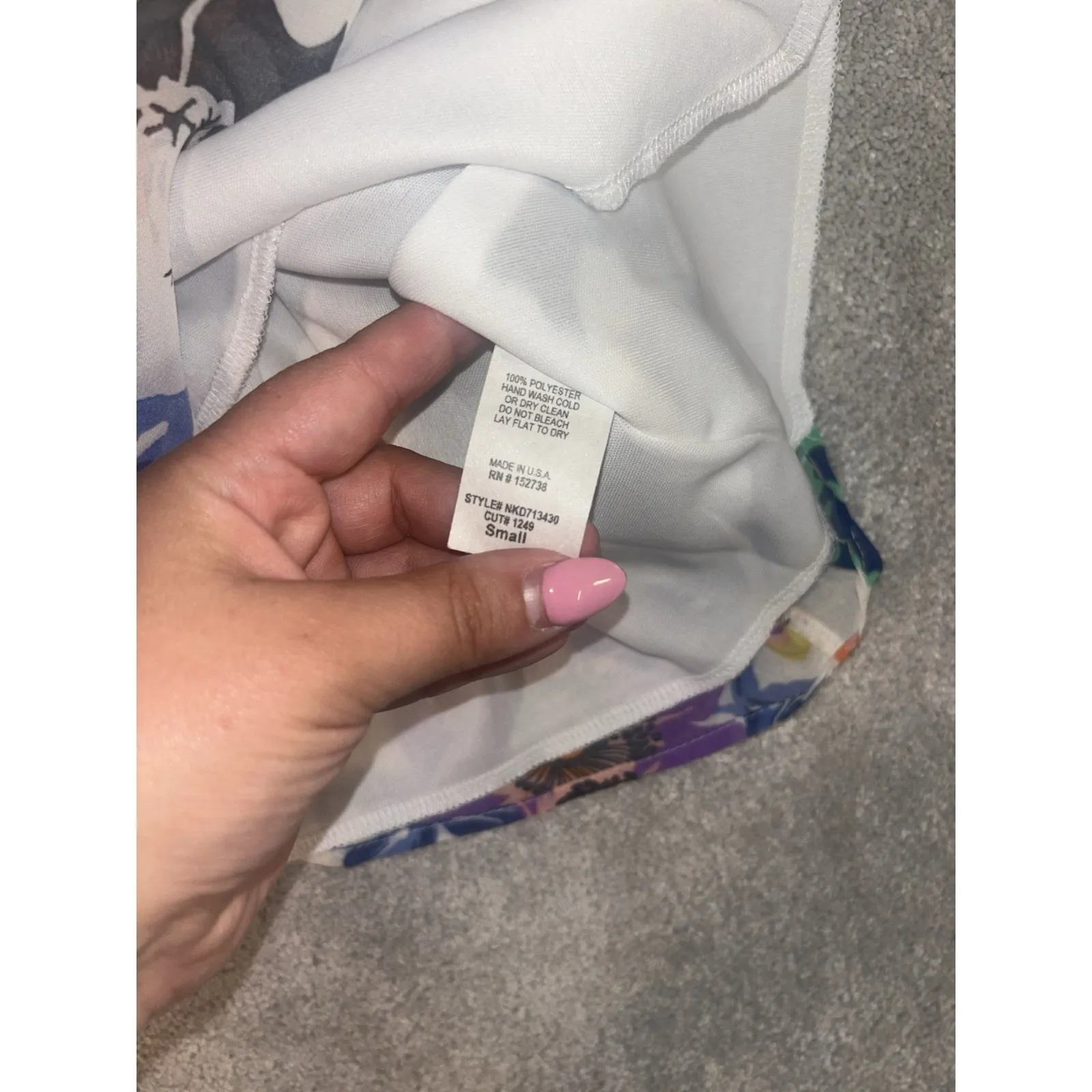 newbury kustom dress floral dress‎ mini slip lined small - Image 8