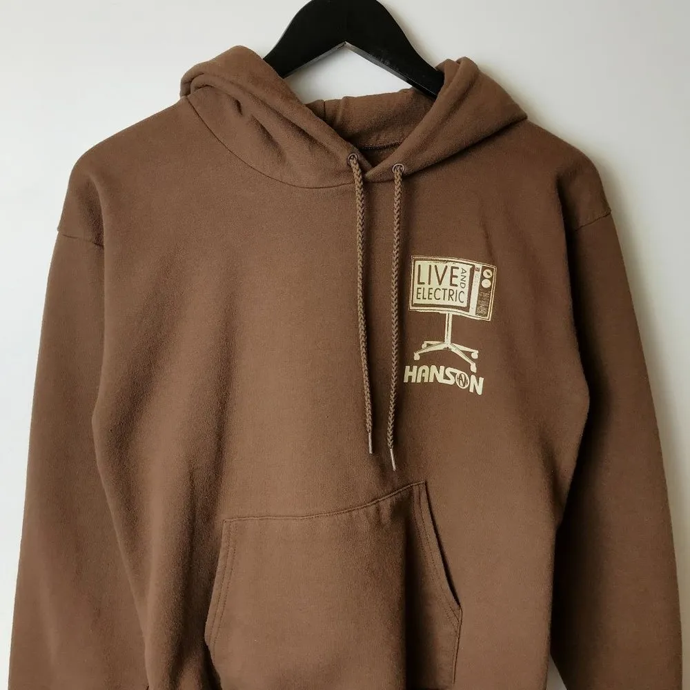 2005 Vintage Hanson Hoodie Pullover 00s Boy Band Group Music Singers Adult Small - Image 11