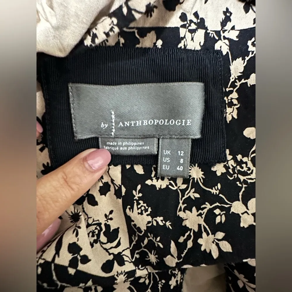 New without tags. Women’s ruffled puff-sleeve dress by ANTHOPOLOGIE size 8 - Image 8