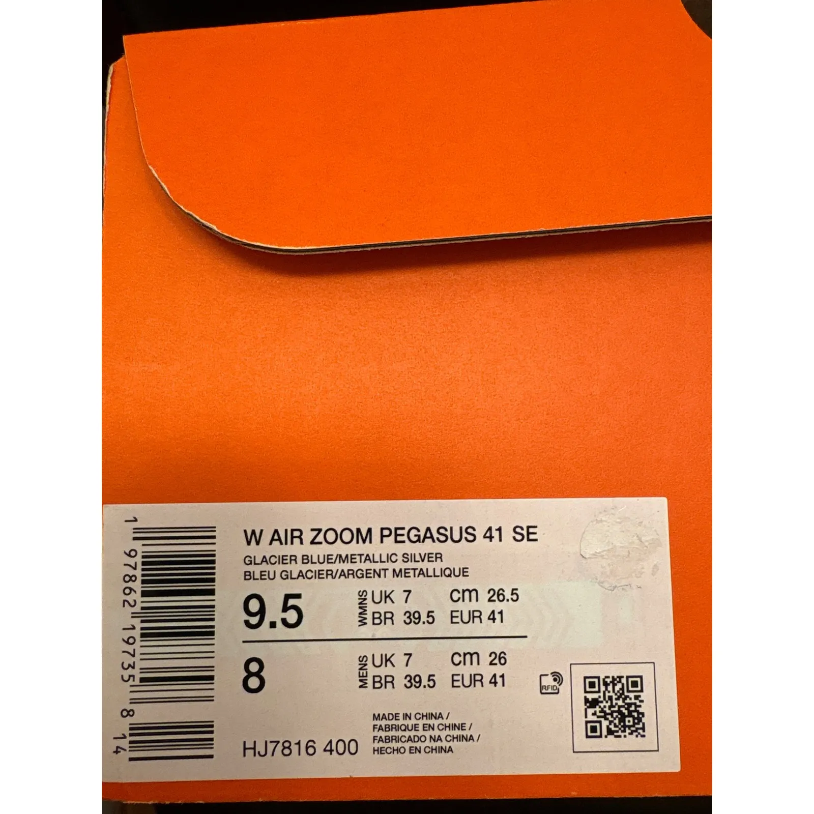 New Nike Air Zoom Pegasus 41 SE Women Glacier Blue Silver Running Shoes Size 9.5 - Image 6