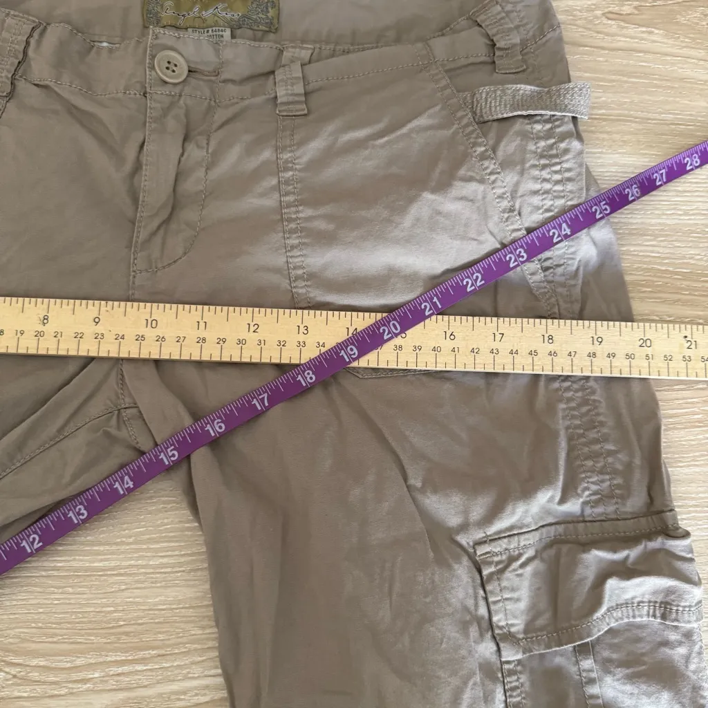 90s Y2K Size 9 Cargo Skater Shorts Grunge Tomboy 2000s Khaki Utility Indie Gorp - Image 7