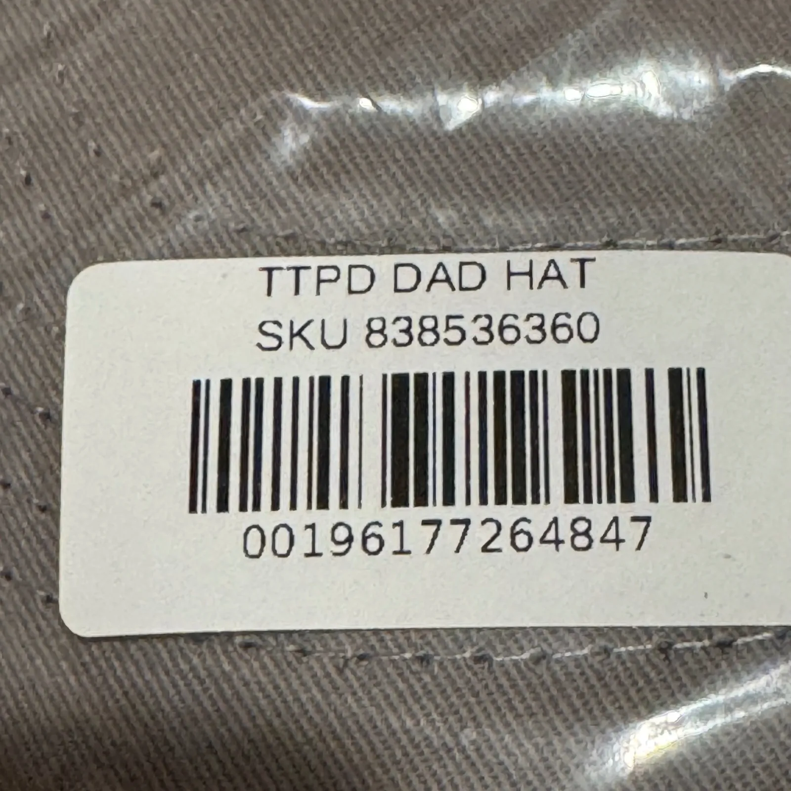 Taylor Swift NWT  TTPD Gray Dad Hat Official Merch - Image 3