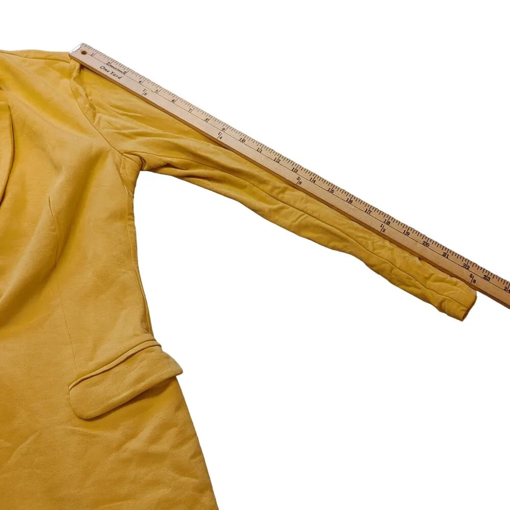 Magaschoni Soft Mustard Golden Rod Blazer Size Small S Career Work Long Sleeve - Image 3