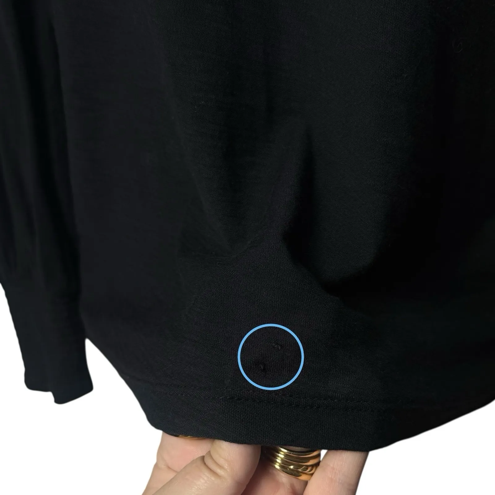 Nation Ltd Loren Smocked Peasant Top in Jet Black Capsule Boho Fairygoth S - Image 7