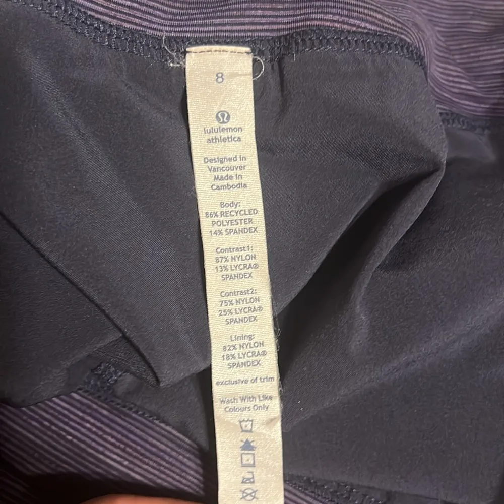 Lululemon Run Switch Back Women's Size  8 Running Shorts Reversible Deep Indigo - Image 5