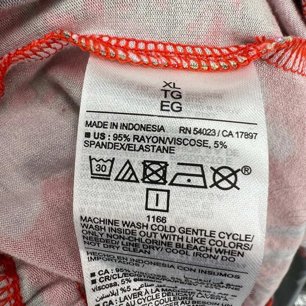 Old Navy Romper Red Floral Print Tropical Sleeveless Summer Beach XL - Image 6