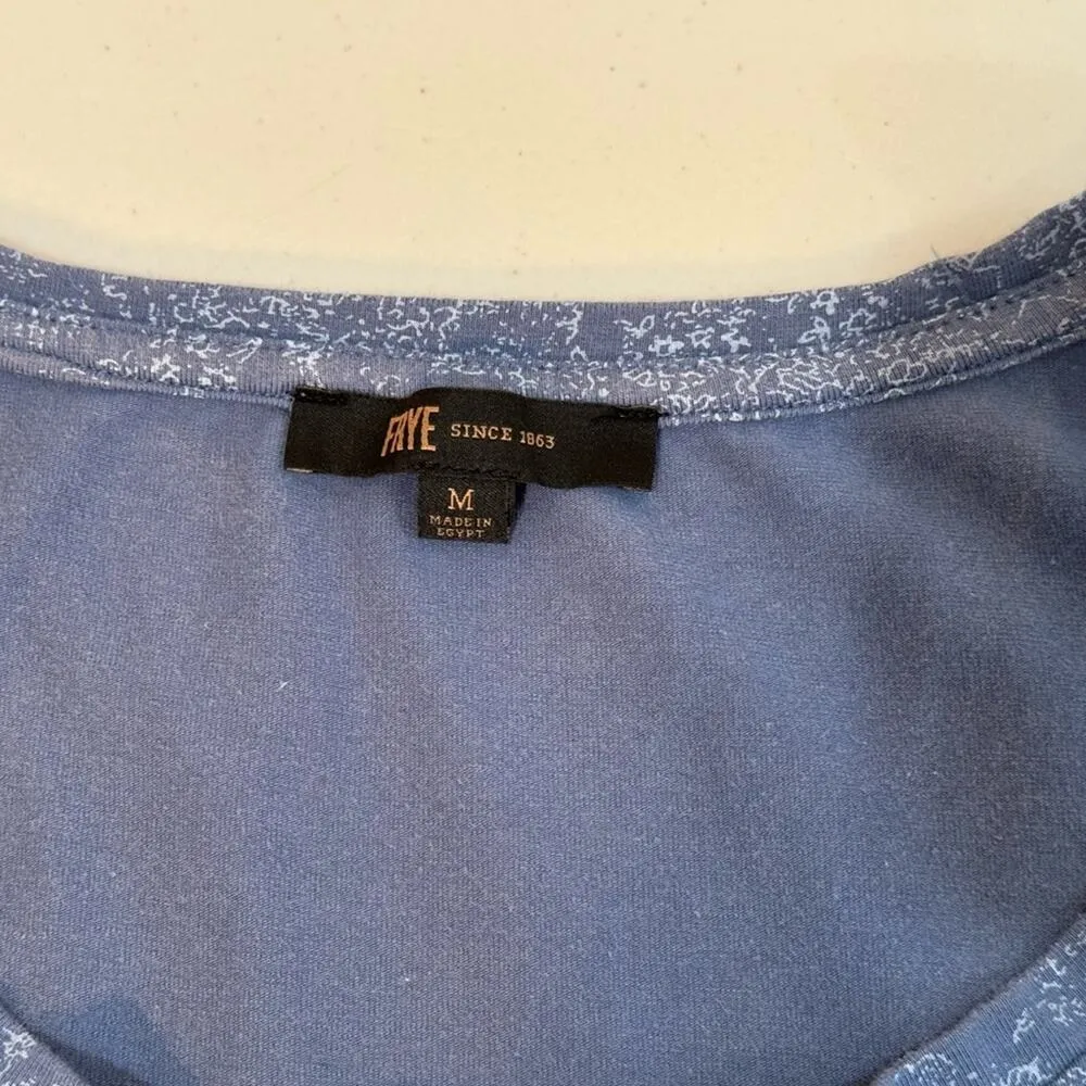 Frye Faded Blue Bandana Tiered Mini Dress Size Medium Cotton Sleeveless Western - Image 3