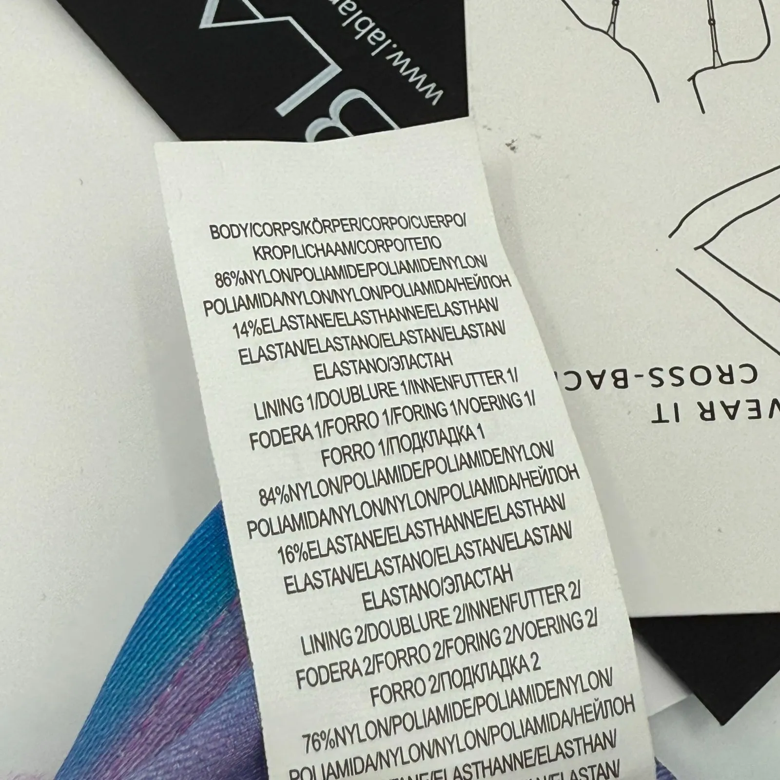 La Blanca Bikini Top Size 10 NWT Sunset Shores Over The Shoulder Underwire Wrap - Image 16