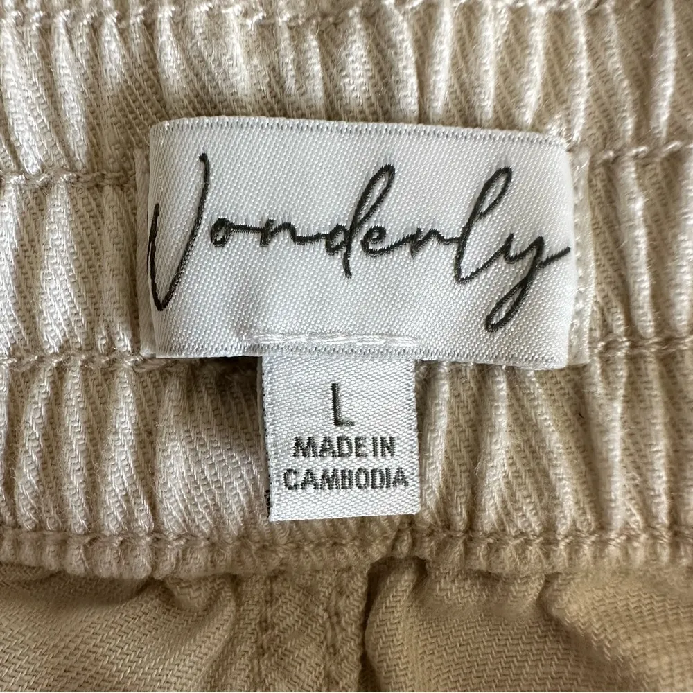 Wonderly Hemp Beige Relaxed Cargo Pants Size Large - Image 6