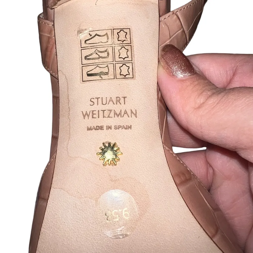 NEW NIB  Barelythere 50 Pump In Toast Printed Soft Croc - Image 12