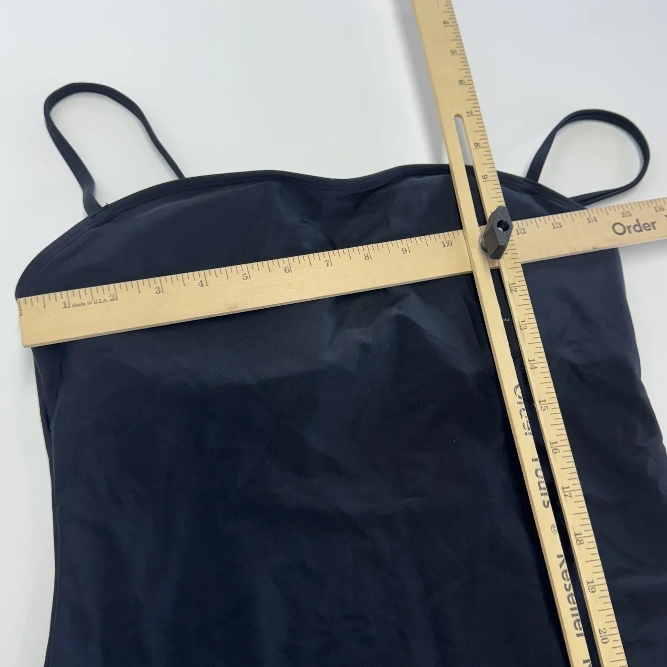 Relleciga One Piece Swimsuit Womens Large Black High Cut Spaghetti Strap Bathing - Image 6