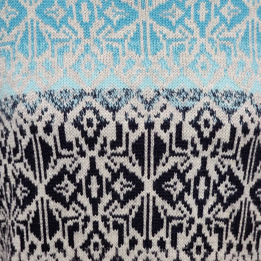 Talbots ombre fair isle crewneck wool blend sweater size large - Image 3