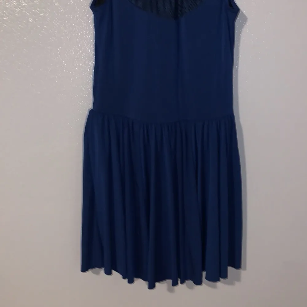 Weissman navy blue lace sleeveless dance ballet leotard dress Size M - Image 7