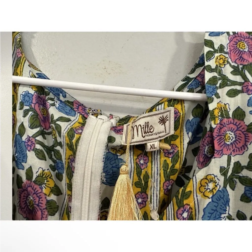 Mille Maja Multicolor Dress in Alain Stripe XL Yellow - Image 3