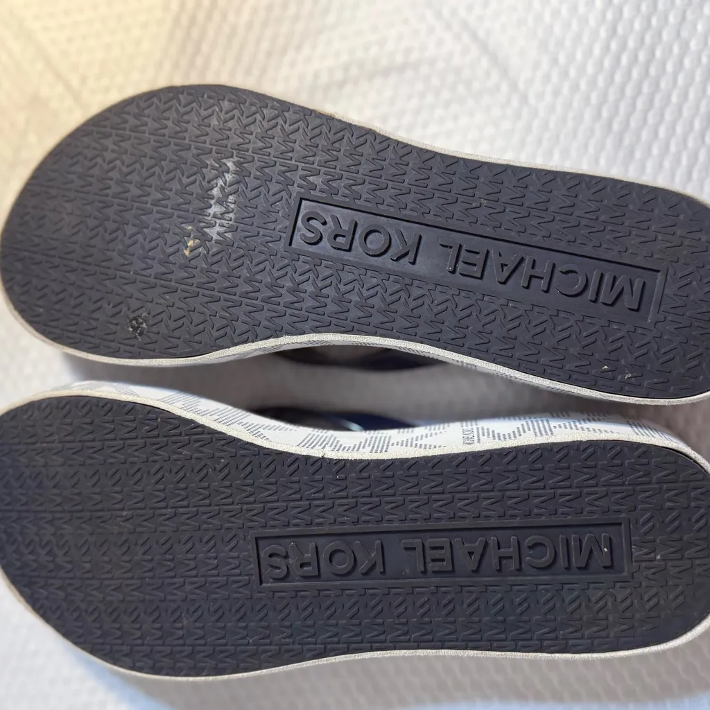 Michael Kors Navy and Gold Sandals - Image 5