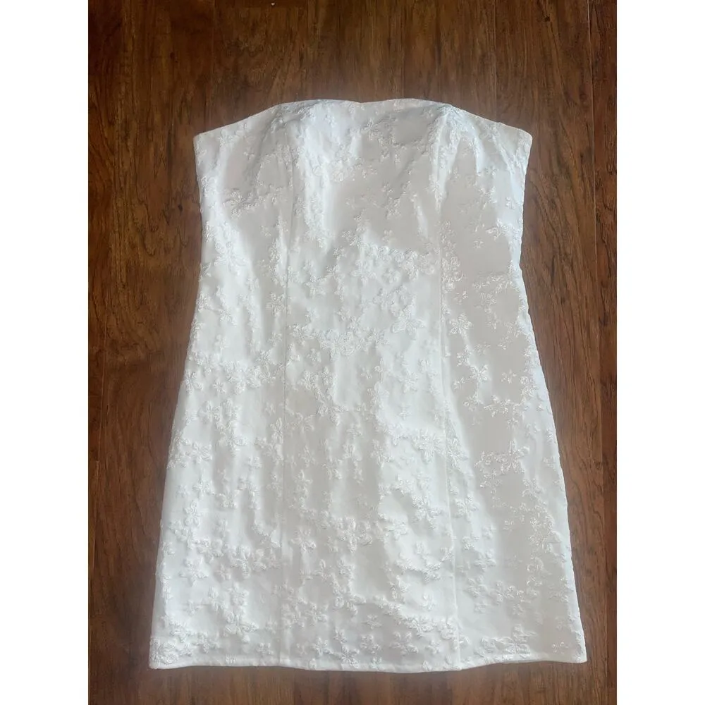 PRINCESS POLLY Anja Dress SPRING SUMMER Mini Dress Size 10 White - Image 4