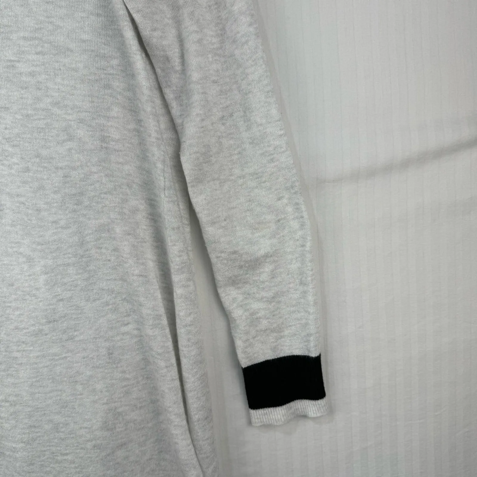 Verve Ami Size Small Light Gray Open Cardigan Gold Buttons Prep Classic Academia - Image 7