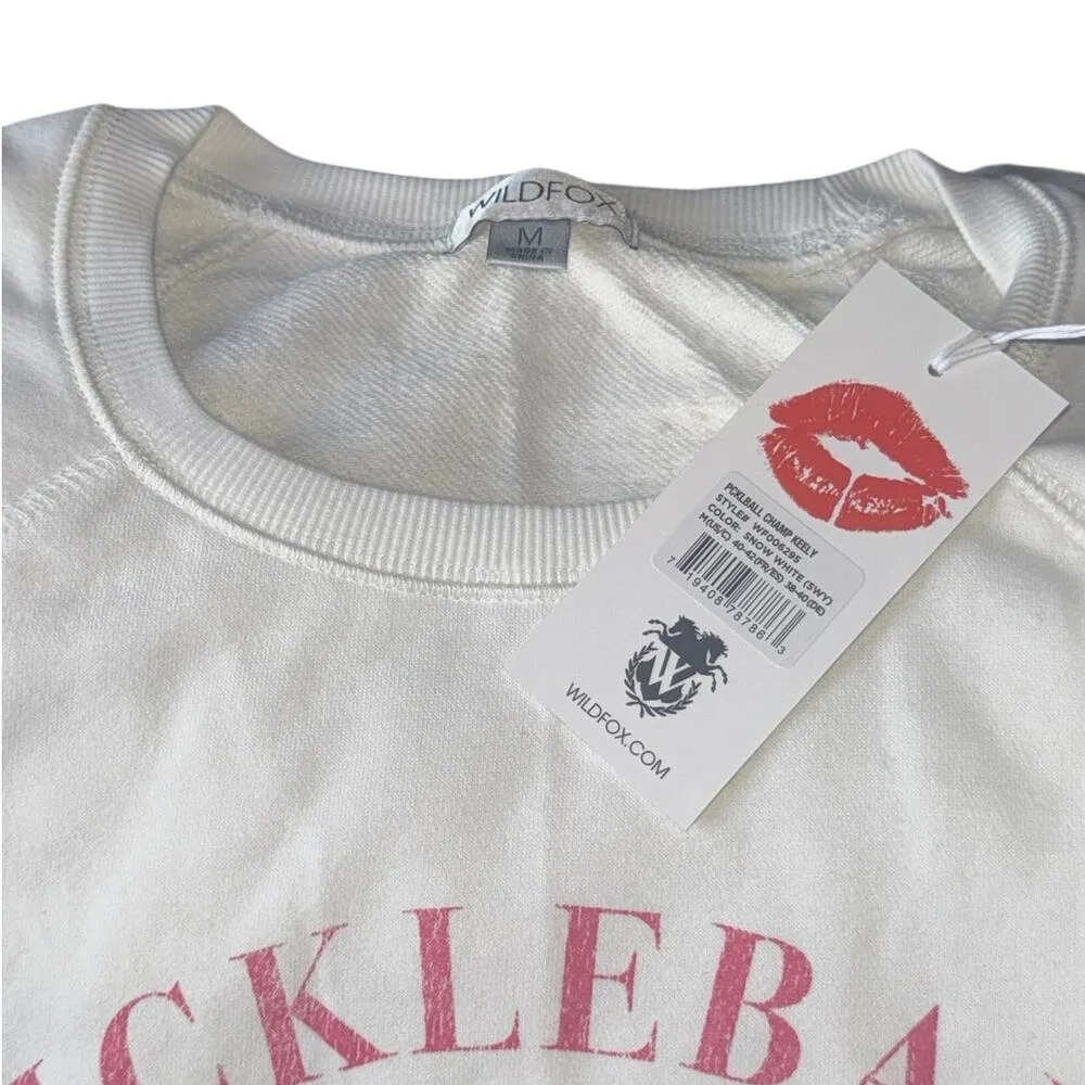 NWT! Wildfox Pickleball Champ Keely Raglan Sweatshirt - Size Medium - Image 9