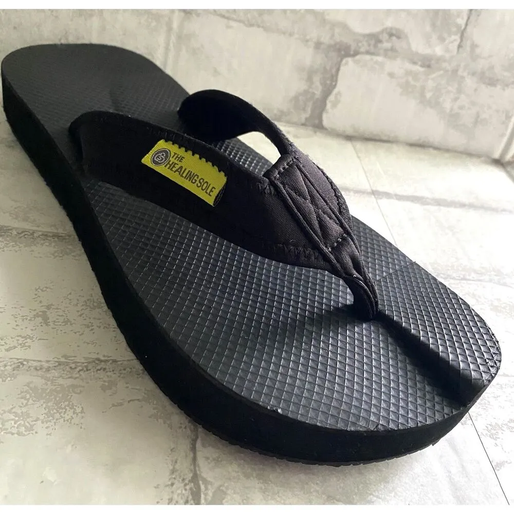 The Healing Sole Original Black Flip Flop Unisex Sandals Arch Support W10/M 8.5 Size 10 - Image 4