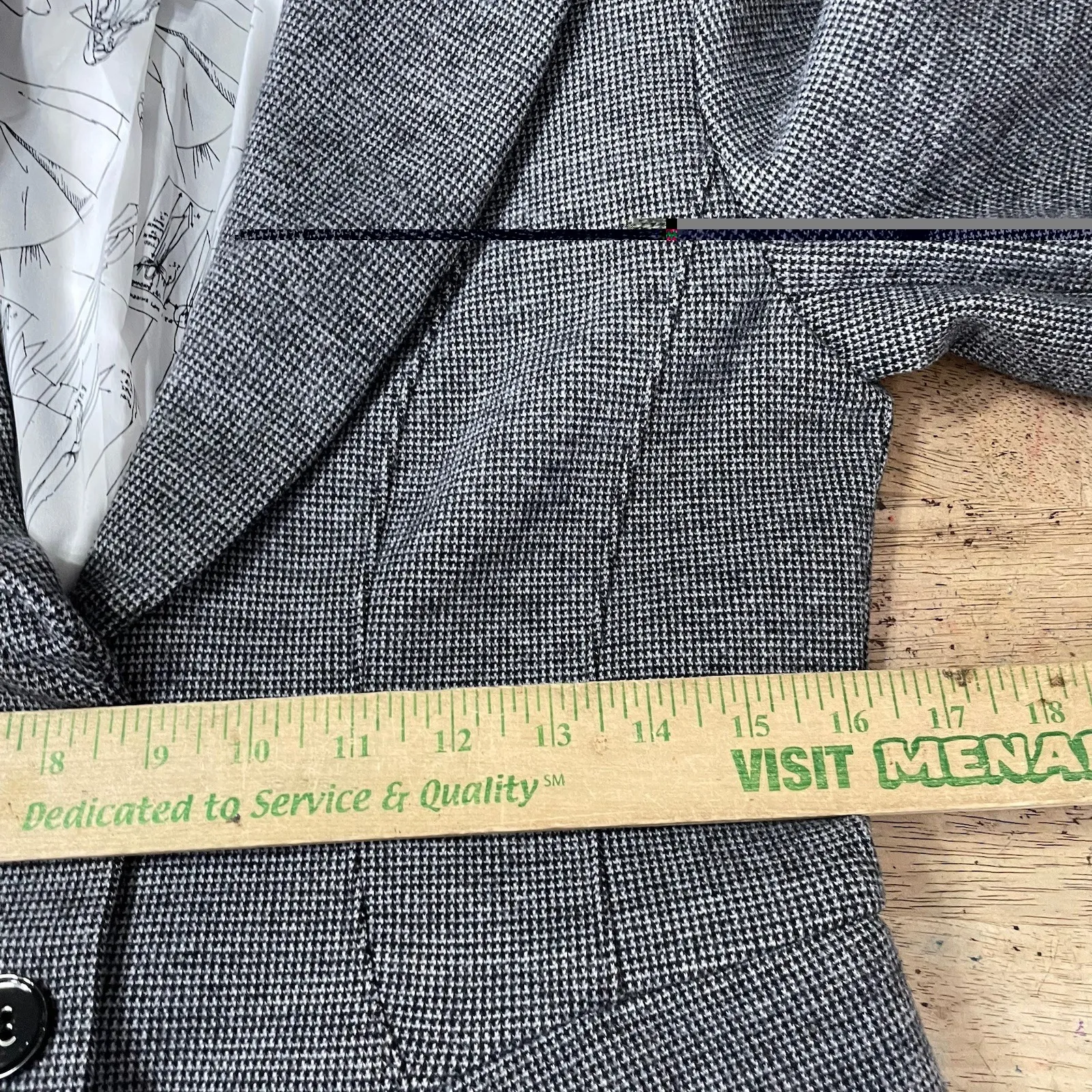 White House Black Market Signature Blazer Comfort Stretch Mini Houndstooth 4 - Image 6