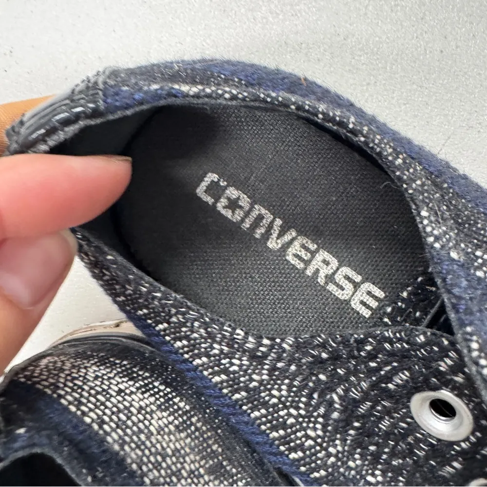 Converse All Stars Blue Black Knit Sneakers Womens 8 Casual Tennis Shoes Cap Toe - Image 2