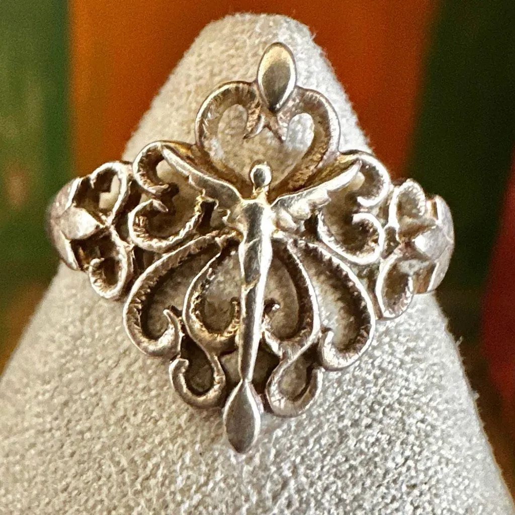 Sterling silver “fairy” motif ring - Image 2