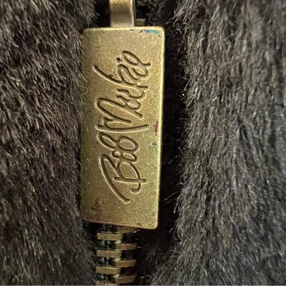 Vintage Bob Mackie Wearable Art Leather Vest Southwest Boho Embroidered Black 3X - Image 9