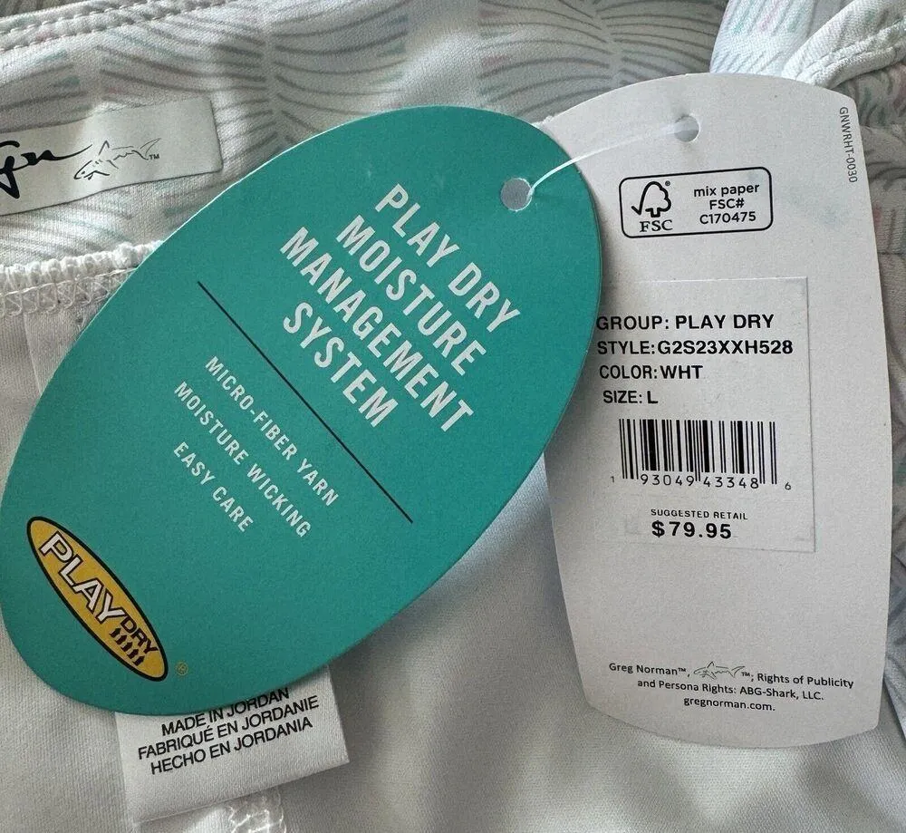 Greg Norman Large Play Dry Skort Activewear Wicking Built-In Shorts Tennis New - Image 8