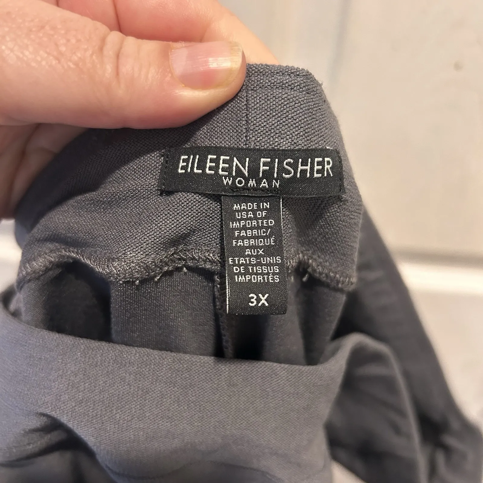 Eileen Fisher 3X Dark Gray Viscose Nylon Spandex Ankle Pants Elastic Waist Comfy - Image 7