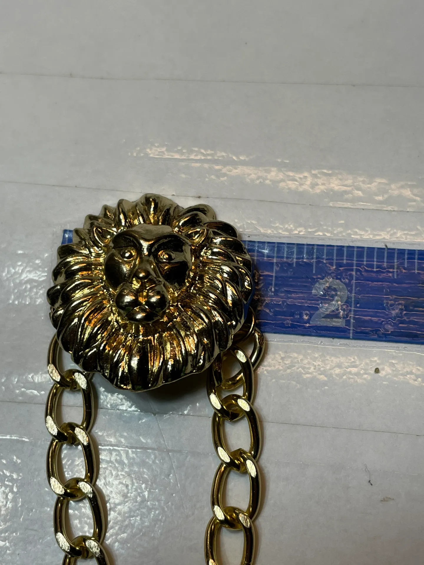Carved Lion  Bracelet In Gold Tone - Image 6