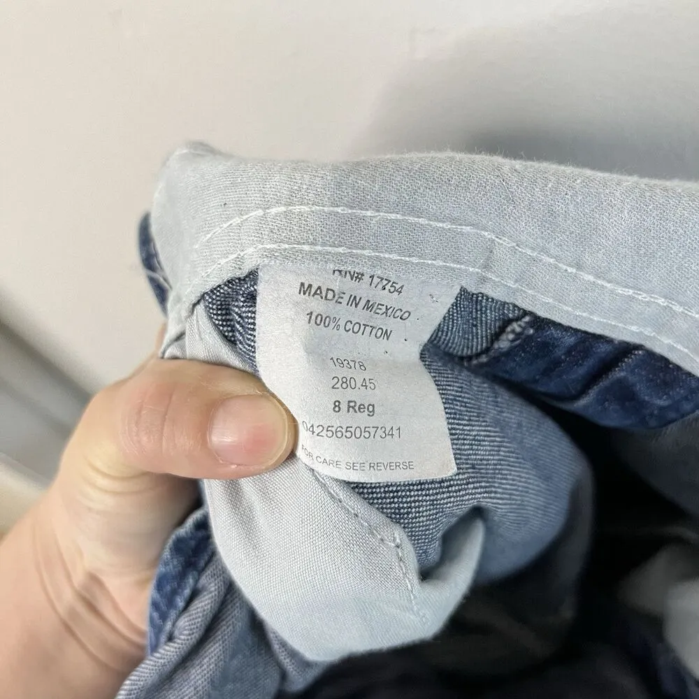 Key Overalls Denim Jean Baggy Hiphop Retro Women's Sz 8 Fit Trendy Oversize Blue - Image 6