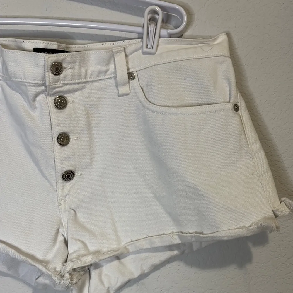 Veronica Beard White Jean Shorts size 31 Debbie 9” - Image 3