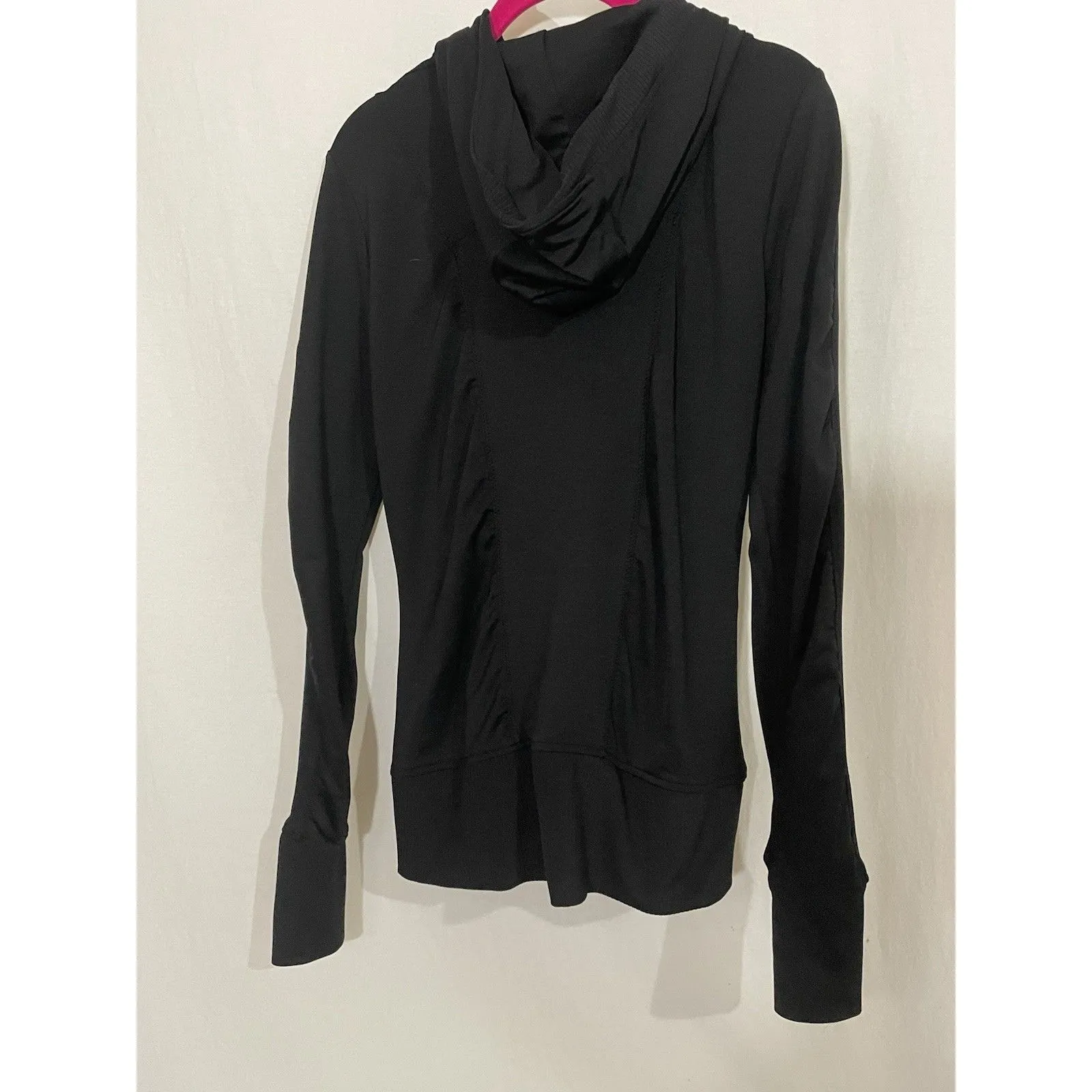 ATHLETA Zippy Jacket Hoodie Black Women's Medium Full Zip Jacket Workout - Image 5