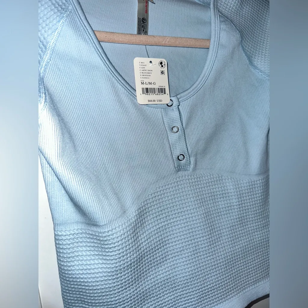 NWT FP Movement Bail Out Long Sleeve Layer In Arctic Snow Blue Size undefined - Image 7